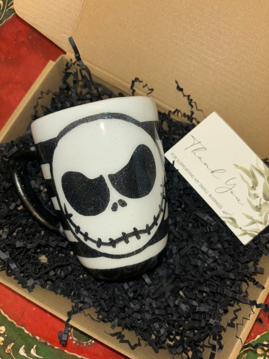 Hand painted jack skellington Halloween mug